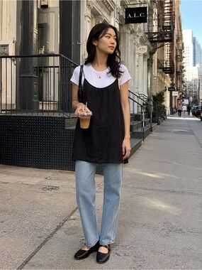 Show Me Your MuMu Black Satiny Slip Dress With Adjustable Straps